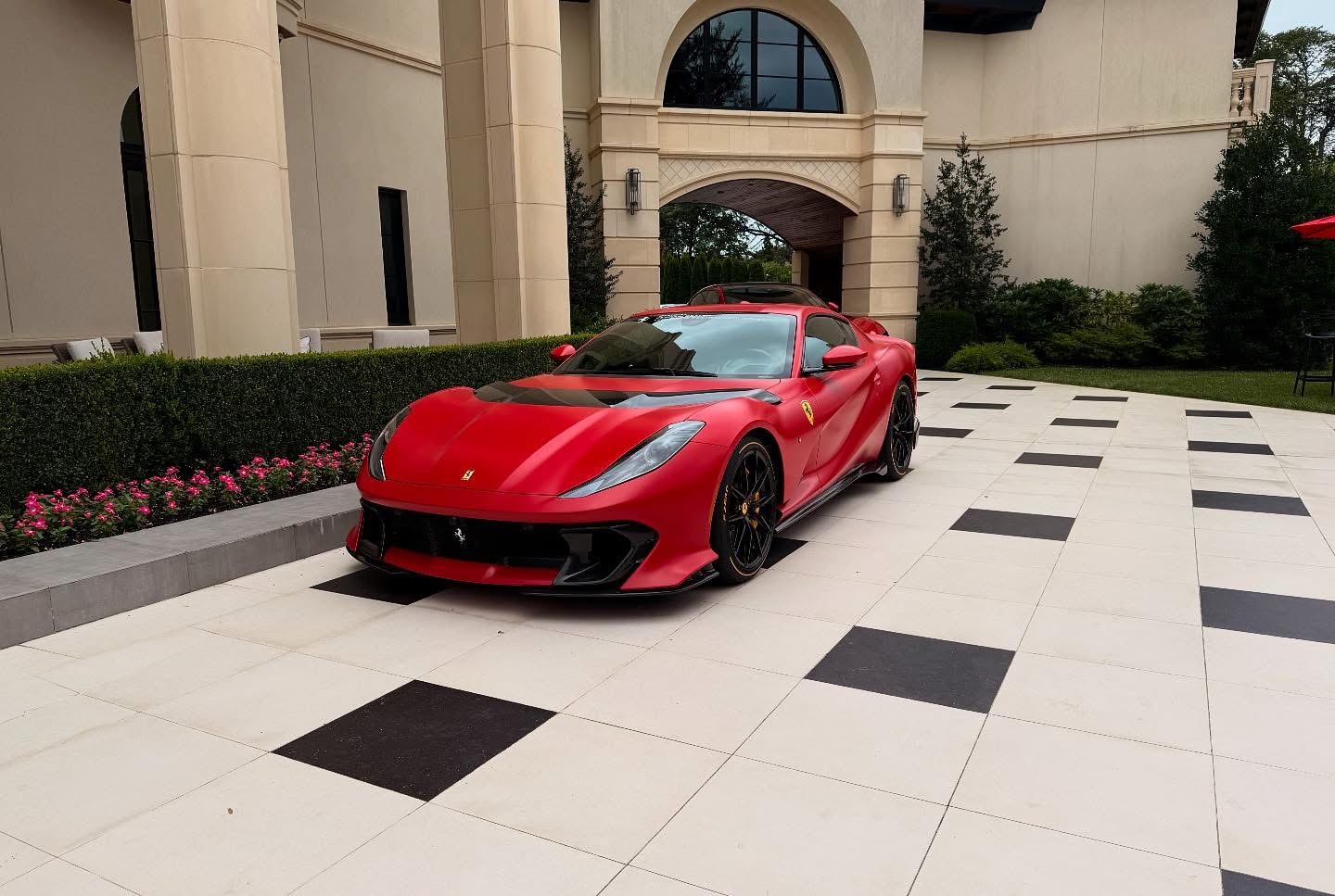 Luxury vehicle on private estate